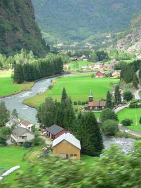 Het plaatsje Flåm