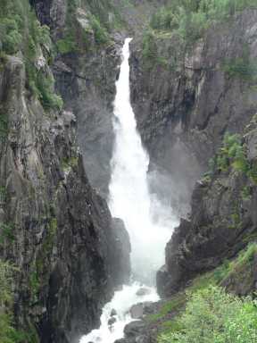 De waterval bij Rjukan