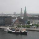 Met druilerig weer komen we de volgende morgen aan in Kiel
